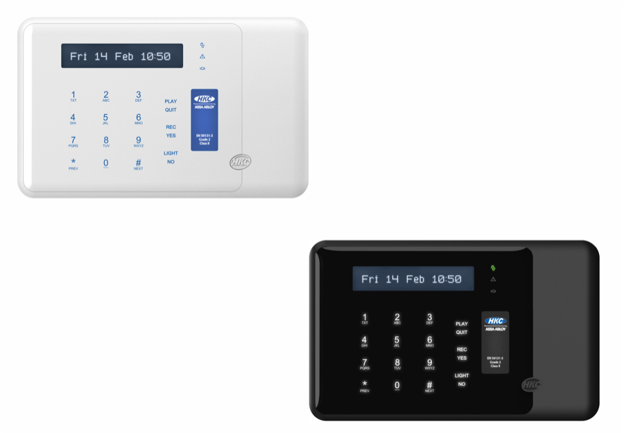 HKC touch keypads in black and white